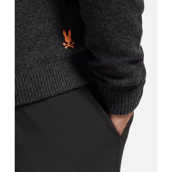 PSYCHO BUNNY Men’s San Luis Hooded Sweater XXL Heather Storm 100% Wool NWT New - Picture 4 of 15